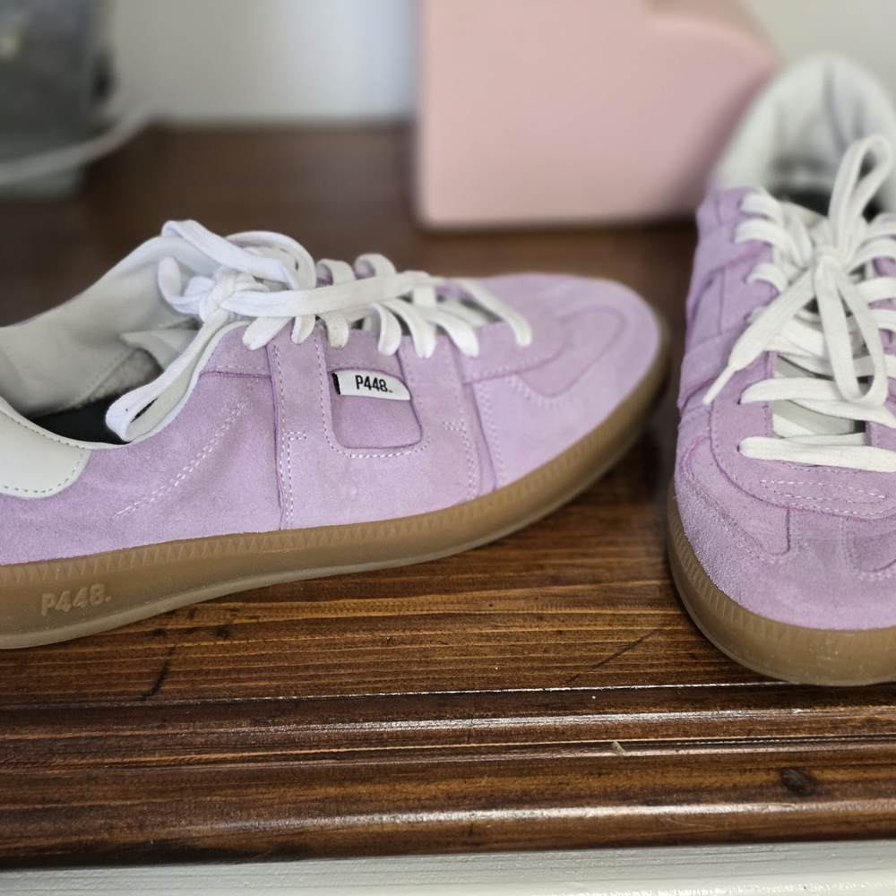 P448 Lavender Suede Sneakers